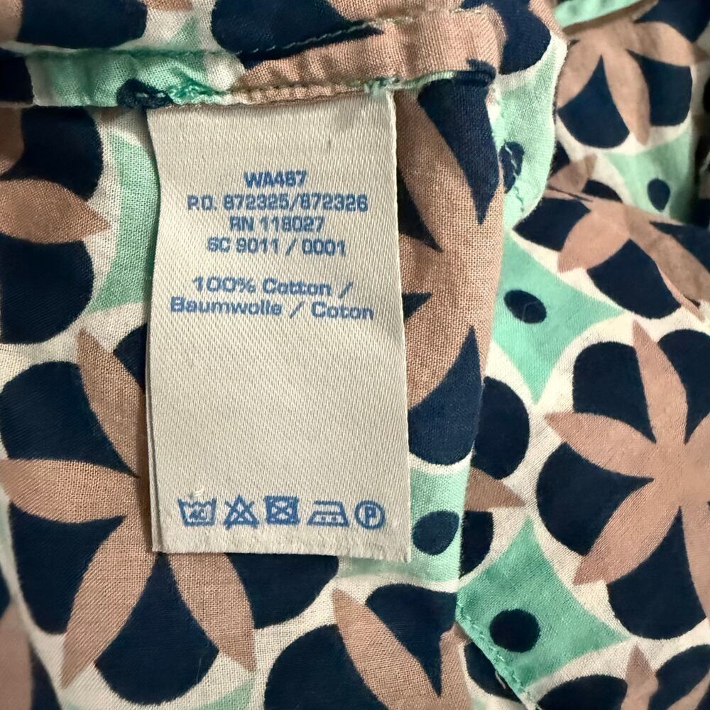 Boden‎ Geometric Medallion Print Cotton 3/4 Sleeve Blouse Size 4 - Picture 8 of 8